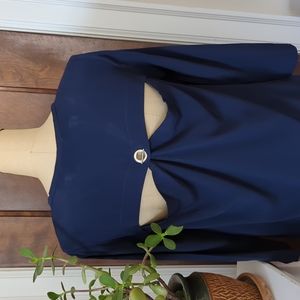 Sandro Paris | Couture Mini Dress - Size 4 - Navy